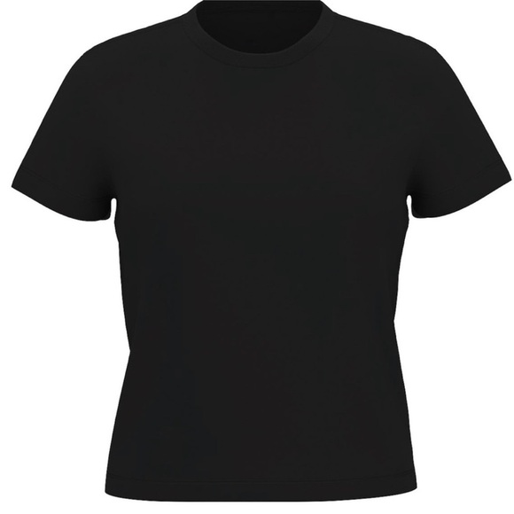 NWT Victoria’s Secret PINK Cropped Dreamer Cotton Tee- XL- Black - Picture 1 of 6